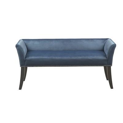 Accent Bench for Living Room, Upholstered with Nailhead Trim, & Padded Seat E...-image