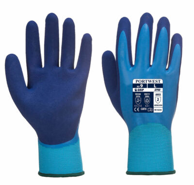Portwest AP80 Liquid Pro Waterproof Glove with Latex Foam Dipped Palm Grip ANSI-image