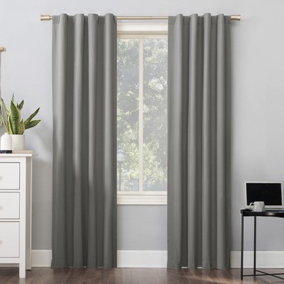 Cyrus 2-Pack Thermal Total Blackout Back Tab Curtain Panel Pair-image