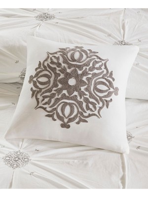 MADISON PARK White Patterned 16 x 16 in Decorative Pillow-image