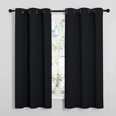 Halloween Blackout Curtains 2 Panels 42x63 Inch Thermal Insulated Grommet Drapes-image
