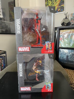 McFarlane Marvel 1:10 Scale Deadpool AND Wolverine New Mutants Figures-image