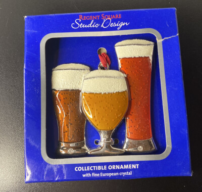 Regent Square Studio Design Collectible Ornament W/ Fine Crystals“Wine, Drinks”-image