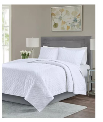 Madison Park Noel 3-Pc. Knit Coverlet Set - FULL / QUEEN - White-image