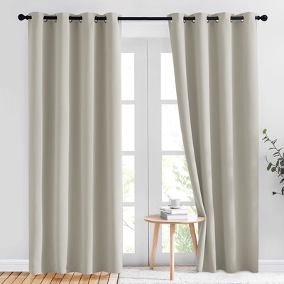 NICETOWN Blackout Curtains & Drapes for Living Room - Thermal Insulated Solid...-image