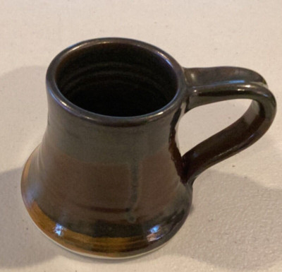 Hand Made Unique Shaped Studio Art Coffee Mug Made in 2009 & Signed by Artist-image