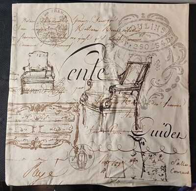 Rare Pottery Barn Pillow Cover French  20x20