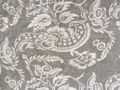 Pottery Barn Alessandra Scroll King Duvet Cover & 1 King & 1 Standard Sham, Gray-image