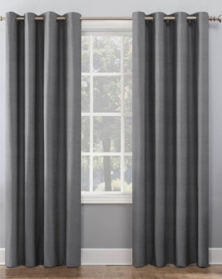 Sun Zero Gray Curtain 40inx63in-image
