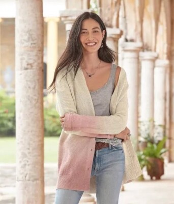 Sundance Sunset Moments Heavy Knit Cardigan Dip Dye Boho Cottagecore Hippie S-image