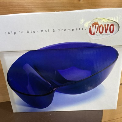 Wovo Sapphire BLUE Large Chip and Dip Bowl 14.25