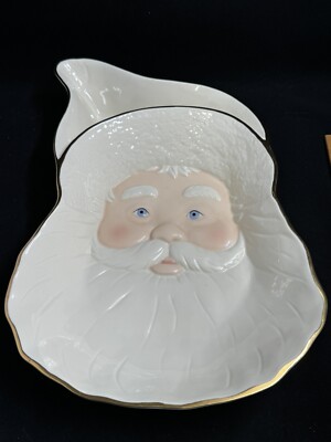 Lenox Holiday Santa Head Chip and Dip Serving Dish 14