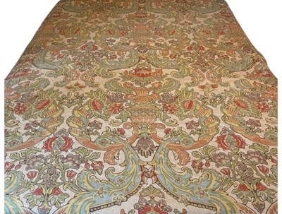 Pottery Barn Duvet Cover TWIN Sz Linen Cotton Simone Jacobean**EXCELLENT**-image