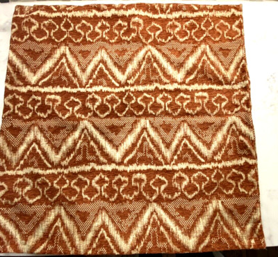 Pottery Barn Euro Sham Rust Tribal Print Geometric Zig Zag Heavy Woven NWOT-image