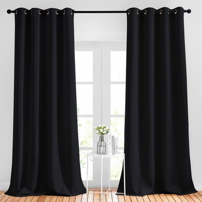 Patio Blackout Curtain Shades - Summer Home Decoration Thermal Insulated Grom...-image