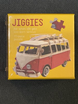 Jiggies Surf’s Up Van Shaped Jigsaw Puzzle 77 Piece Spumoni Studio Brand New-image