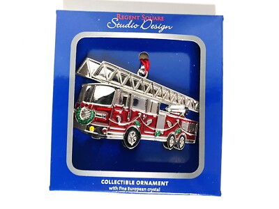 Regent Square Fire Engine CHRISTMAS ORNAMENT ~ Design Studio 2019 ~ New In Box-image