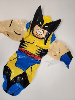 Deadpool Wolverine X-Men Inflatable NIP Rinco Marvel Blowup yellow blue VTG New-image