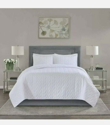 Madison Park White Full/Queen Coverlet Set NEW IN PACKAGE COTTON BLEND NIP-image