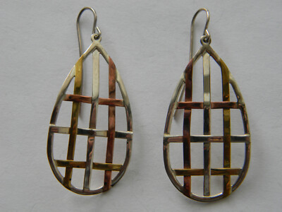 RLM Studio French Wire Earrings STERLING SILVER, COPPER, BRASS Robert Lee Morris-image