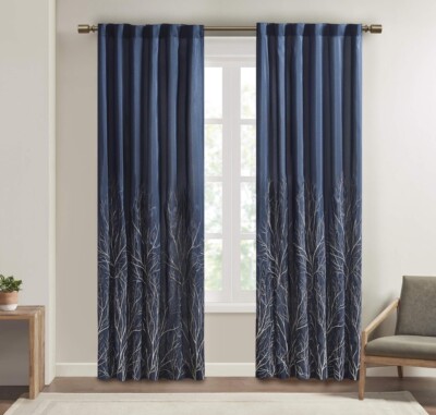 Madison Park Andora Window Curtain Panel Navy 84