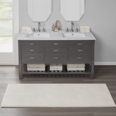 Bath Rug  Madison Park Signature Marshmallow Collection Ivory 24 X 40-image