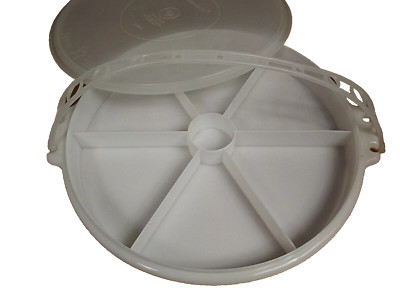 Vintage TUPPERWARE Serving Center 6-Part Divided Party Veggie Snack & Dip Tray-image