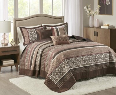 Madison Park Princeton King 5PC Reversible Quilted Bedspread Set-image