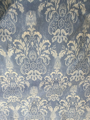 POTTERY BARN DUVET COVER  FULL/QUEEN 100% COTTON BLUE WHITE MEDALLIONS-image