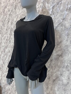 Rundholz Dip Cotton Blend Black Long sleeve Top Sz L Avant Garde Opium Y2K-image