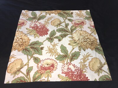 Pottery Barn Euro Sham Floral Mums Flowers Green Red Yellow White Chrysanthemum-image