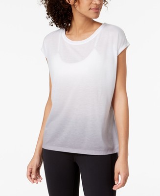 Ideology Womens Dip-Dyed T-Shirt Smooth Grey-image