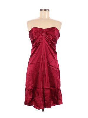 Express Design Studio  red silk dress size 10-image