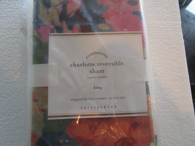 1 Pottery Barn Charlotte reversible King sham  New w tag-image