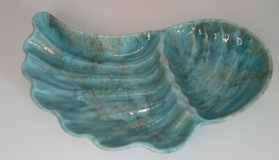 Vintage Enchanto Ceramic Turquoise Large Chip/Dip Plate MINT 13.5