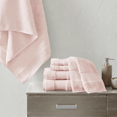Madison Park Signature Turkish Cotton 6-Pc. Blush Bath Towel Set-image