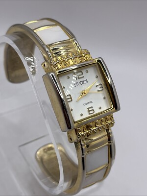 Studio Time Women's Quartz Watch Bangle Band MOP Band- New Battery-image