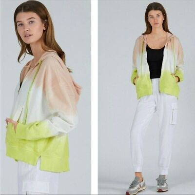 ATM Anthony Thomas Melillo Dip Dye Zip-Up Hoodie Sz M/L-image