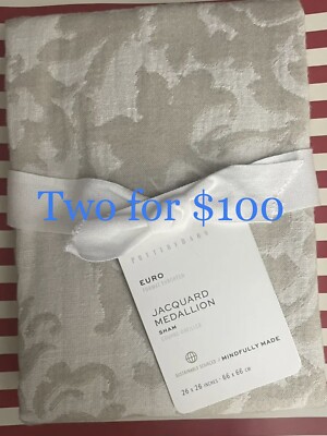 Pottery Barn Jacquard Medallion Cotton Sham (Euro/Neutral/3230310)-image