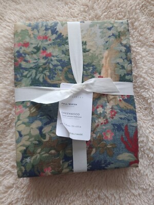 pottery barn greenwood queen duvet original $159 new-image