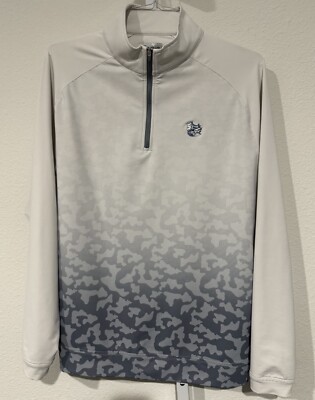 Peter Millar Perth Dip Dye Camo Quarter Zip Performance Pullover Size L-image