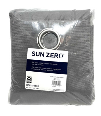 Sun Zero Velvet 100% Blackout Noise Thermal Grommet Curtain 52