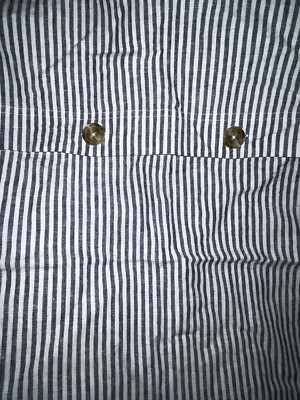 Pottery Barn Striped Euro Sham Button Closure Very Good Condition Home Cotton EC-image
