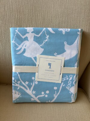 Pottery Barn Kids TWIN Duvet Chinoiserie Reversible NEW-image