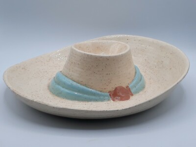 Ceramic Cowboy Hat Serving Platter Dip 13