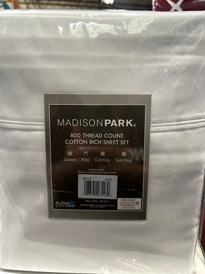 Madison Park 800 Thread Count Cotton Blend Sateen Deep Pocket Bed King Sheet Set-image