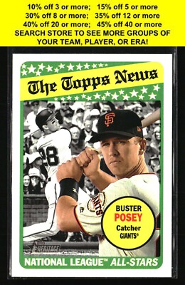 San Francisco Giants Baseball Cards You Choose Players Qty Discount Pt 2-image