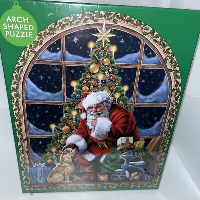 Sealed Brother Sister Design Studio Christmas Party 1000 Pc Arch Shaped Puzzle-image