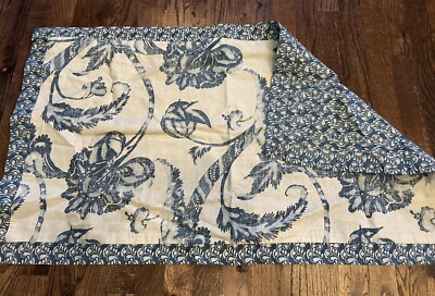 NWT Pottery Barn Blue Indigo Flora Palampore Organic Cotton KING Pillow Sham-image