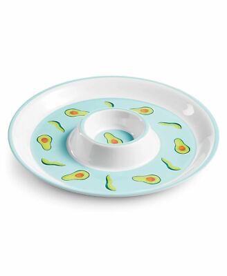 Martha Stewart Melamine Avocado Chip and Dip Serving Tray - Brand New!-image